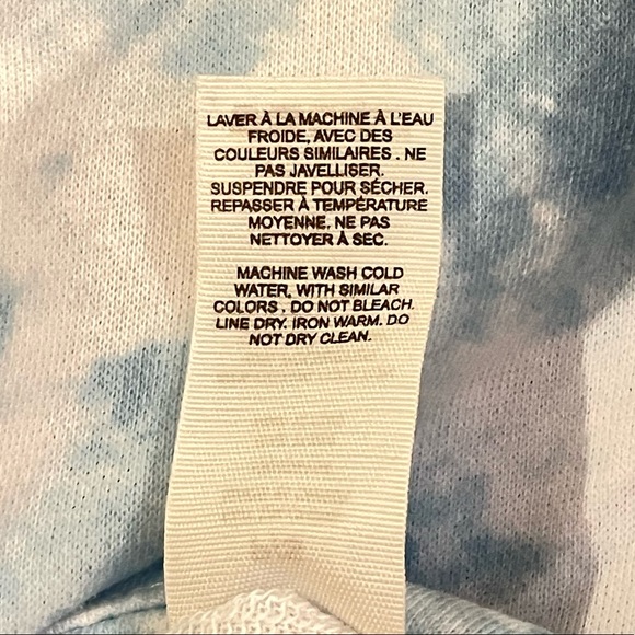 Blue&White Camouflage Patterns Crop Top Hoody. - Picture 4 of 11